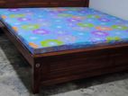 teak box bed 6*6 with mettrass