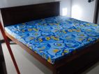 teak box bed 6*6 with mettrass