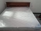 Teak Box Bed and Double Layer Mattress