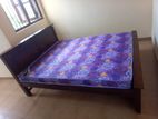 Teak Box Bed with 5 Layer Hybrid Mattress