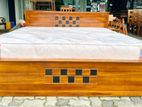 Teak Box Bed with Arpico 7 Inch Spring Mettres (6*6) Code 83837