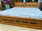 Teak Box Bed with Arpico 7 Inch Spring Mettres (6*6)code 83837