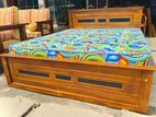 Teak Box Bed with Arpico Hybrid Mattres (5*6)(60*72)code 83836