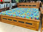 Teak Box Bed with Arpico Hybrid Mattres (6*6)code 83837