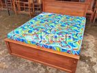 Teak Box Bed with Arpico Hybrid Mattress (5*6) Code 83736