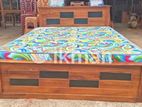 Teak Box Bed with Arpico Hybrid Mattress (5*6)(60*72) Code 83376