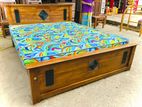 Teak Box Bed with Arpico Hybrid Mattress (5*6)(60*72) Code 83836