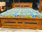 Teak Box Bed with Arpico Hybrid Mattress (5*6)(60*72)code 83737