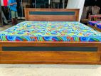 Teak Box Bed with Arpico Hybrid Mattress (6*6)(72*72)code 82826