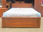 Teak Box Bed with Arpico Hybrid Mettres (6*6) Code 83836