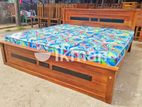 Teak Box Bed with Arpico Hybrid mettres (6*6)code 83738