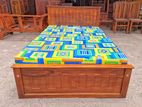 Teak Box Bed with Double Layer Mettres (4*6)code 83376