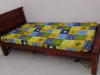 Teak Box Bed with Mattress