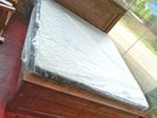 Teak Box Bed with Piyestra Spring Mattress 6by 5