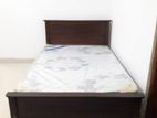 Teak Box Bed with Spring Mattress 6x4ft