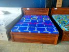 Teak Box Bed with Triple Layer Mattress 5x6 - TB2905
