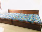 Teak Box Beds with Hybrid Mattress 6*6'