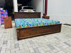 Teak Box Beds with Hybrid Mattress 6*6'