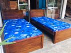 Teak Box Beds with Mattress 72x36"