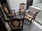 Teak/Cane Armchairs