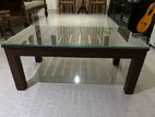 Teak Coffee Table with Glass Top