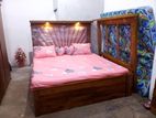 Teak Cushion Bed with Arpico Spring Mettres and Sheet