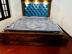 Teak cushion bed with arpico springs mattres