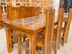 Teak Dining Table 6 Chairs