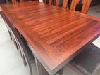 Teak Dining Table 8 Seater with Cushioned Chairs