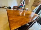 Teak Dining Table & Chairs තේක්ක