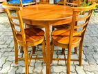 Teak Dining Table and Heavy 4 Chairs Code 82827