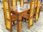 Teak Dining Table and Heavy 6 Chairs Code 83837