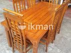 Teak Dining Table and Heavy 6 Chairs Code 93836