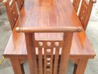 Teak Dining Table and Heavy 6 Chairs Code