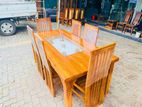 Teak Dining Table Chairs 6ftx3ft TD0130