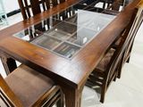 Teak Dining Table Set 6 Chairs