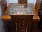Teak Dining Table with 4 Chairs