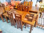 Teak Dining Table with 6 Chairs 6x3 - Tdtc2706