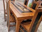 Teak Dining Table with 6 Chairs