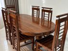 Teak Dining Table with 6 Chairs