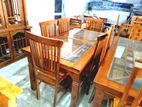 Teak Dining Table with 6 Chairs - Tdtc 2455