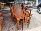 Teak Dining Table with 6 Chairs - Tdtc0127
