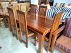Teak Dining Table with 6 Chairs - Tdtc0203