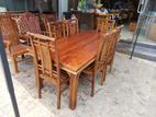 Teak Dining Table with 6 Chairs - Tdtc0204