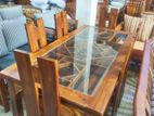 Teak Dining Table with 6 Chairs - Tdtc0501