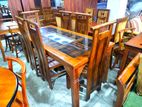 Teak Dining Table with 6 Chairs - Tdtc0921