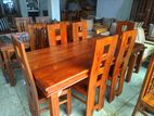 Teak Dining Table with 6 Chairs - Tdtc125