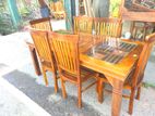 Teak Dining Table with 6 Chairs - Tdtc1526