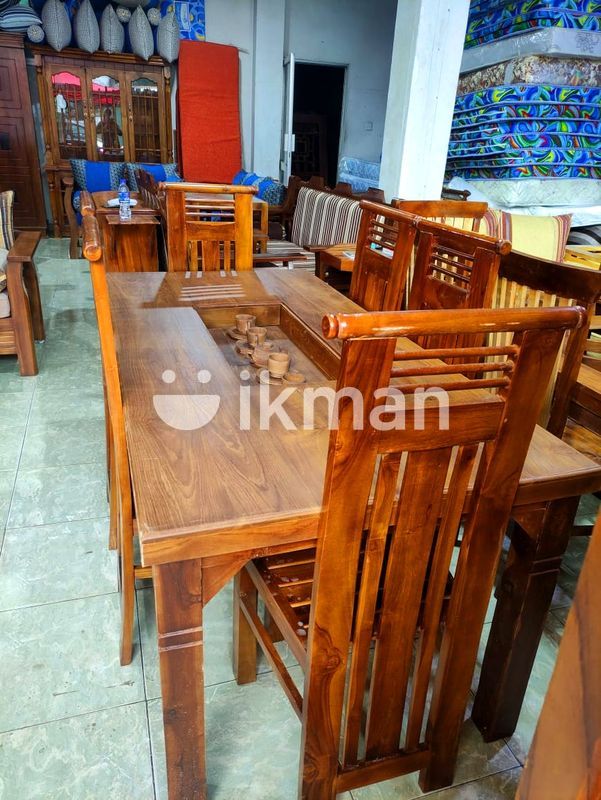 Teak Dining Table With 6 Chairs, Teak Dining Room Table With 6 Chairs