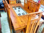 Teak Dining Table with 6 Chairs - Tdtc505